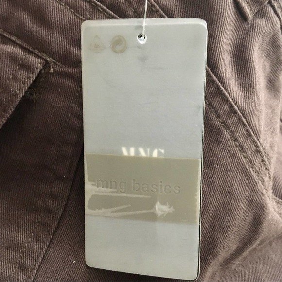 NEW Mango Midi Pencil Skirt Women's Size 2 Brown Snap-Front Pockets MNG Basics - Picture 8 of 9